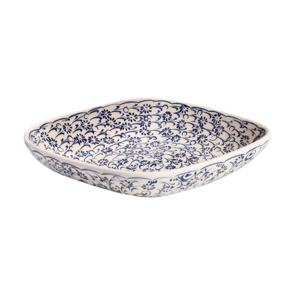 Indigo Flora Artisanal Bowl