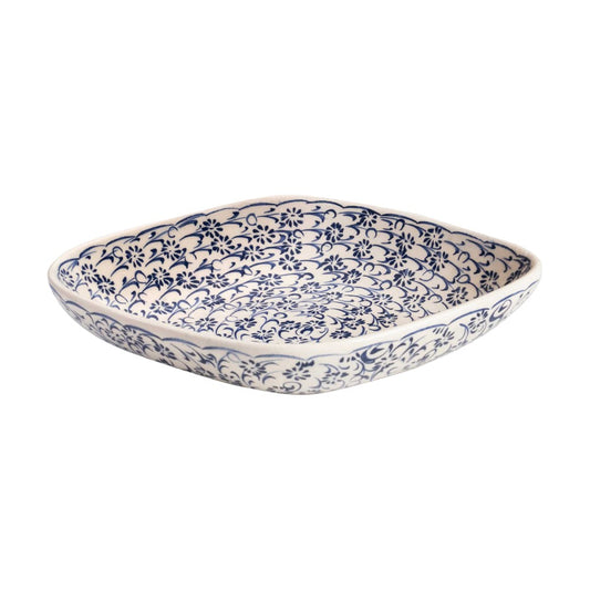 Indigo Flora Artisanal Bowl