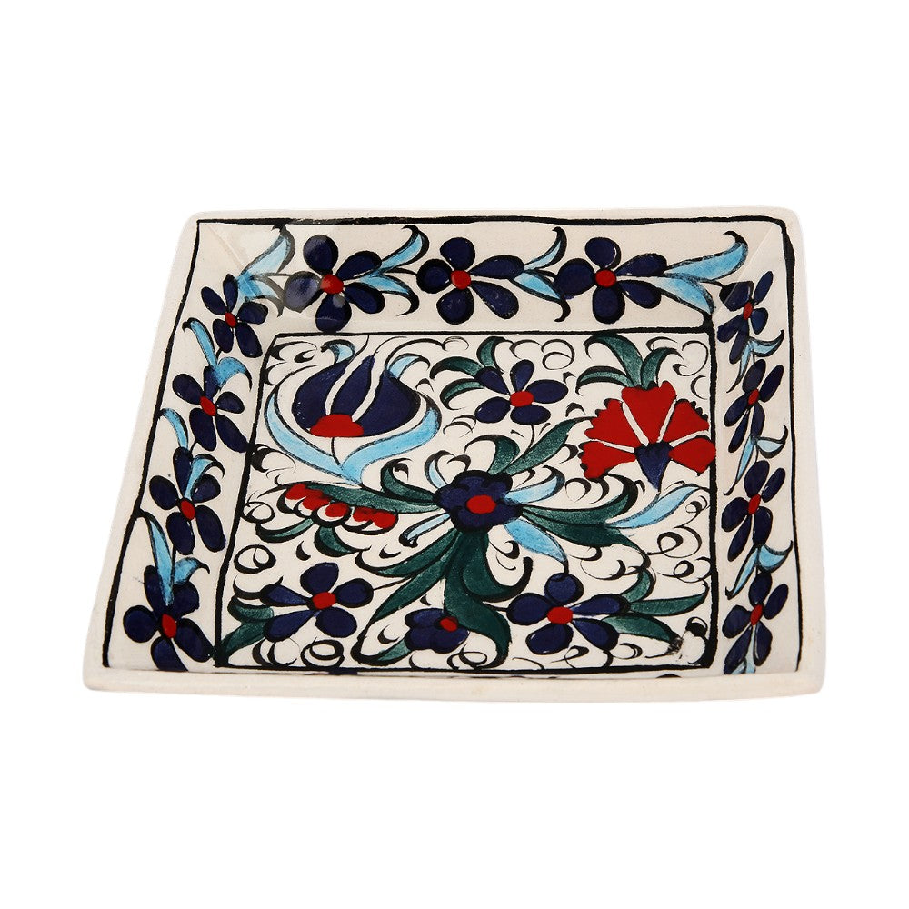Azure Petal Dance Square Bowl