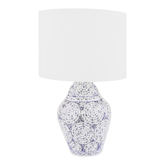 Cobalt Floral Lamp