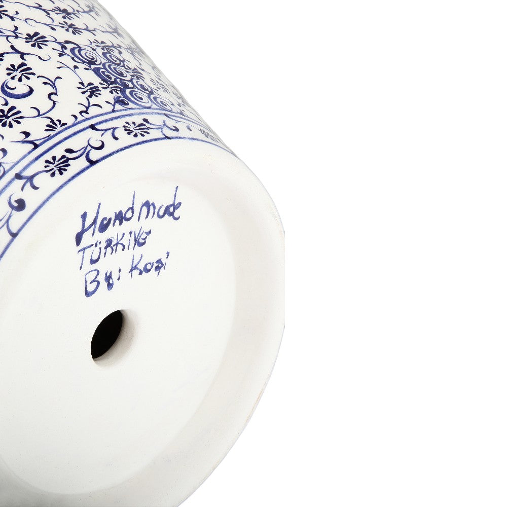 Cobalt Floral Lamp