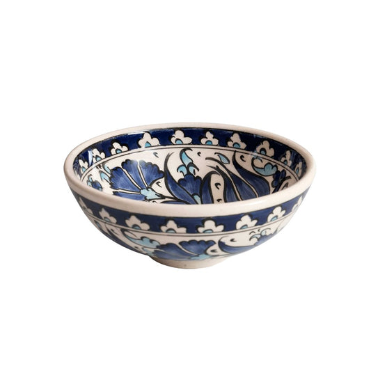 Majestic Cerulean Floral Bowl