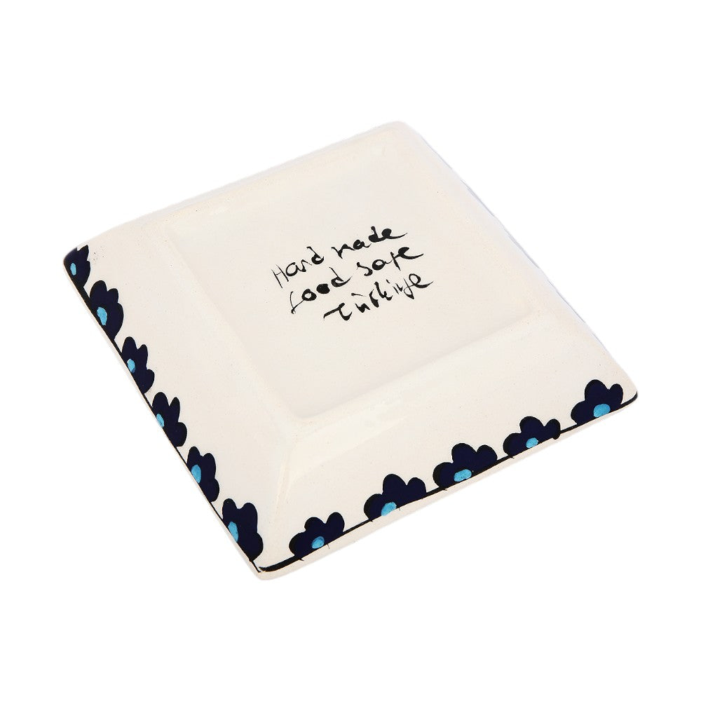 Sapphire Flora Square Bowl