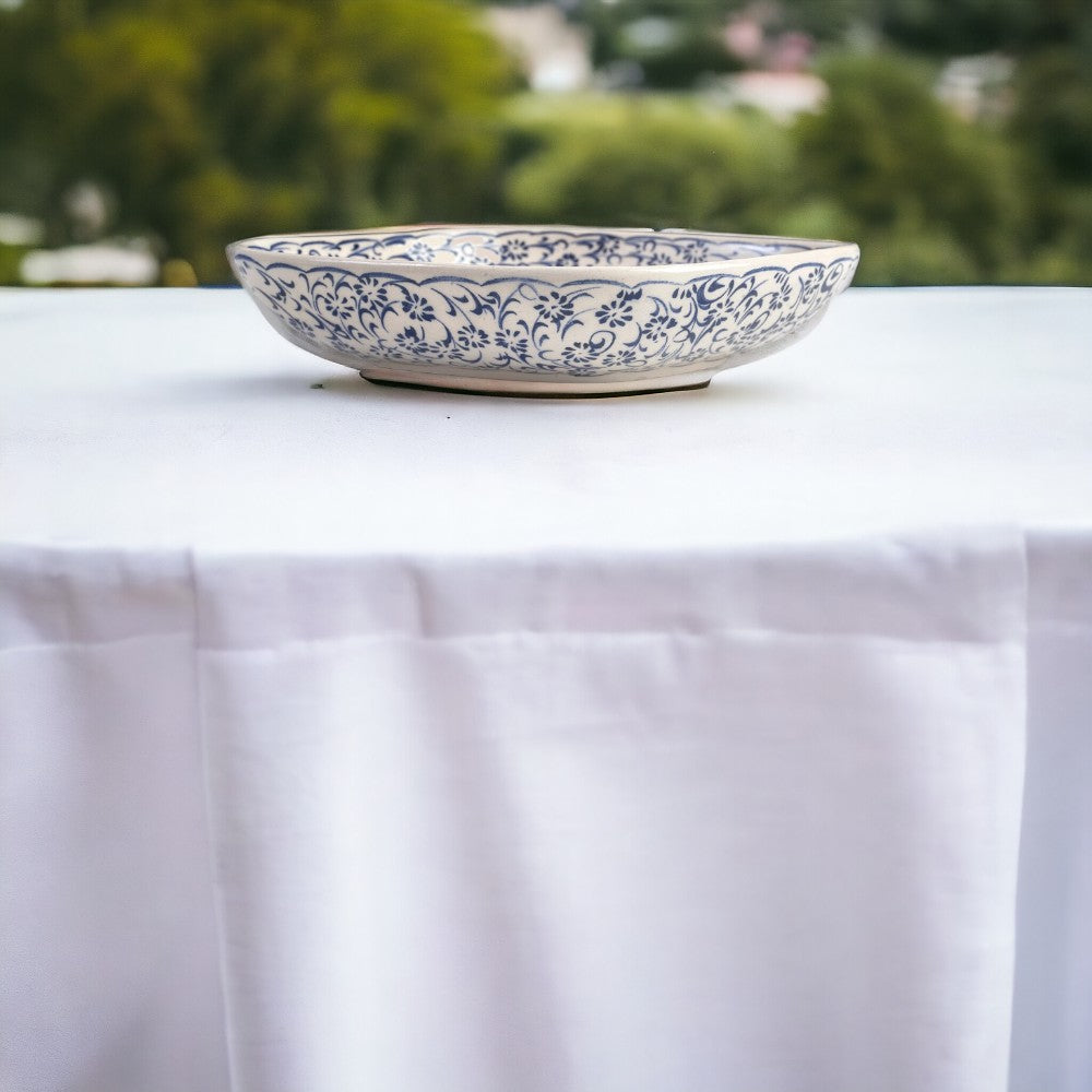 Indigo Flora Artisanal Bowl