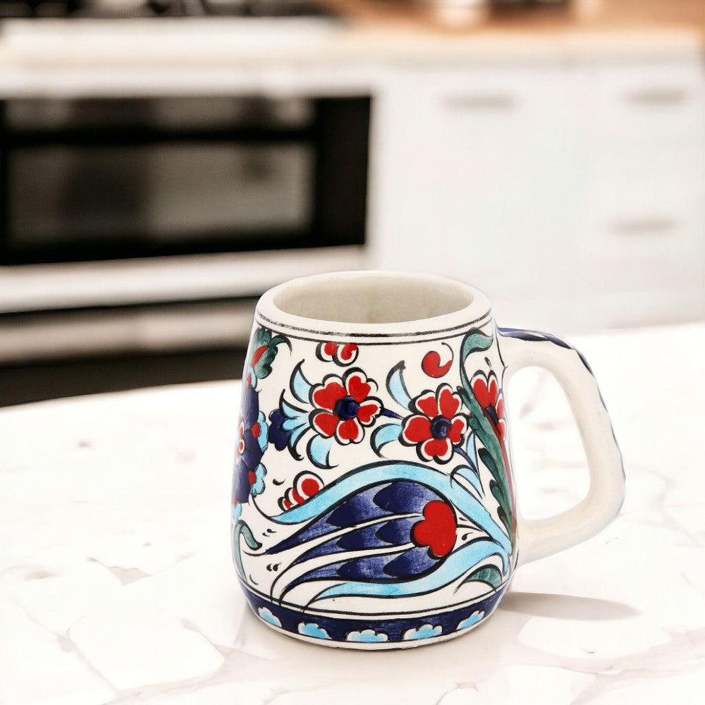 Turquoise Flora Mug