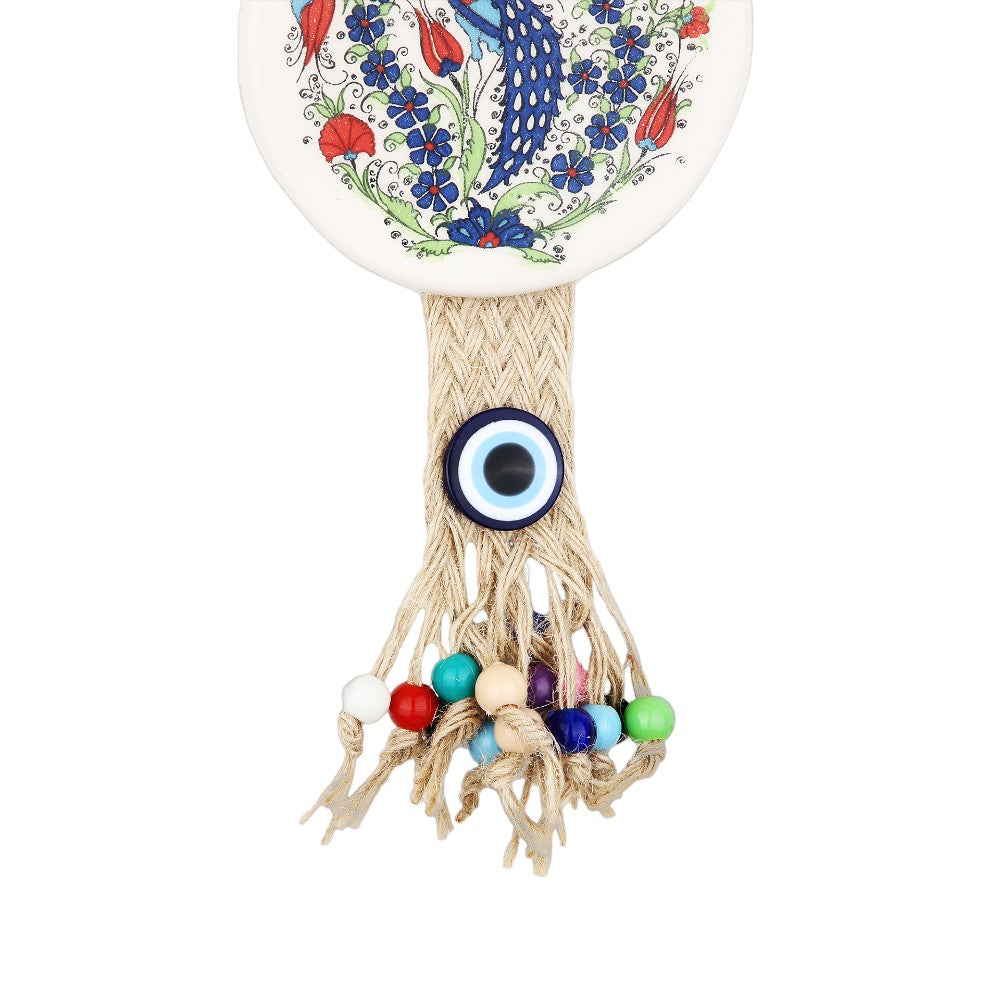 Peacock Flourish Ceramic Plaque