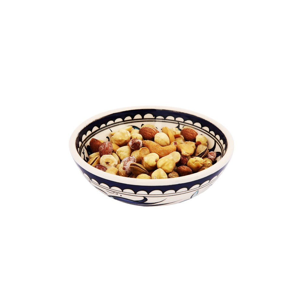 Majestic Cerulean Floral Bowl