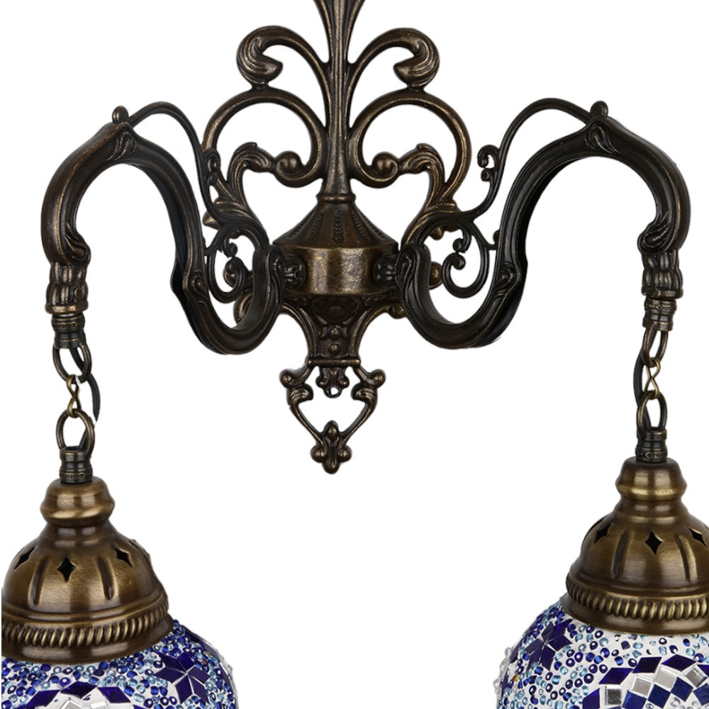 Royal Azure Double Sconce Mosaic Lamp