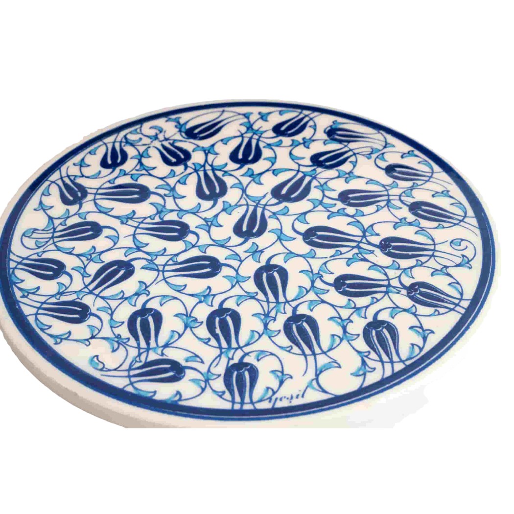 Trivet Blue Tulips