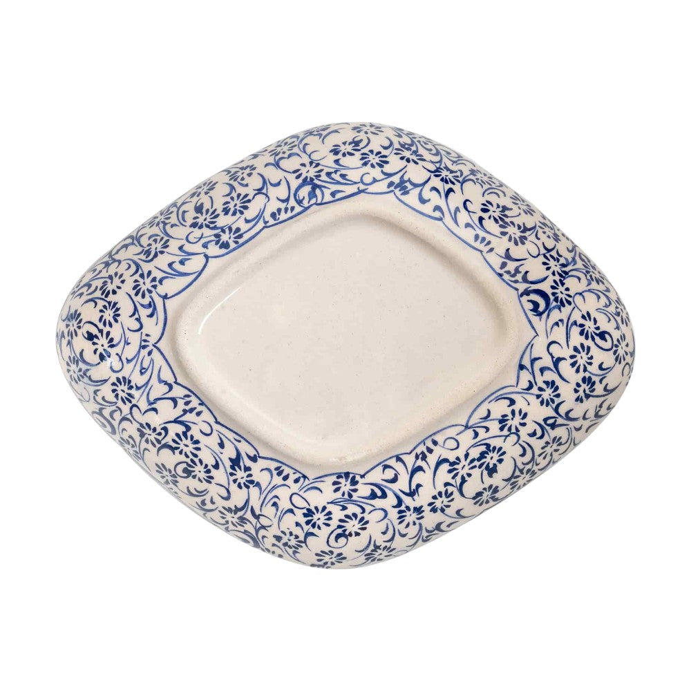 Indigo Flora Artisanal Bowl