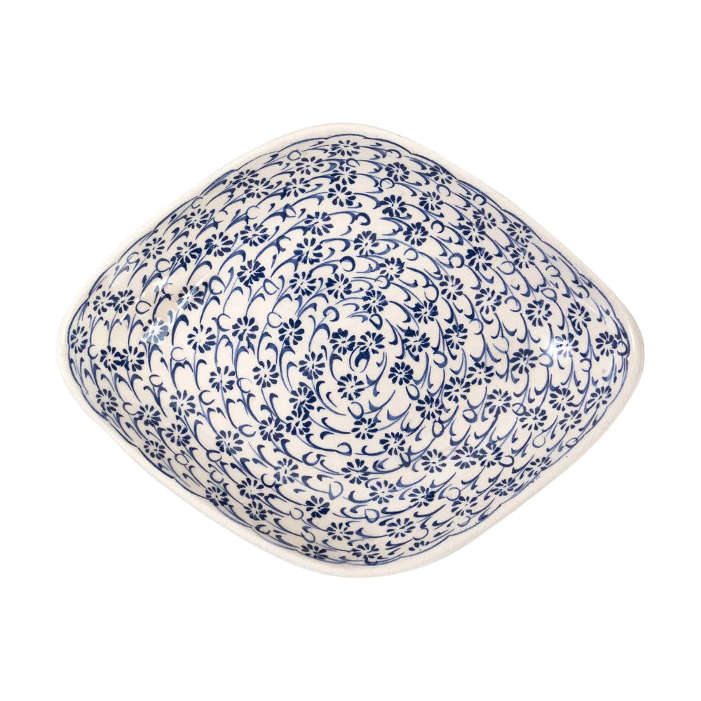 Indigo Flora Artisanal Bowl