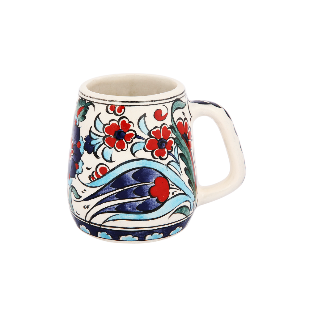 Turquoise Flora Mug