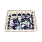 Blue Flora Square Bowl