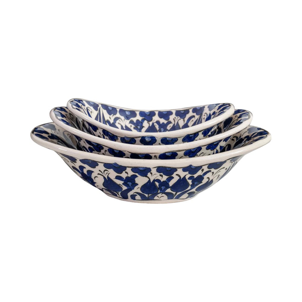 Bowl Set Azure Blossom Artisan