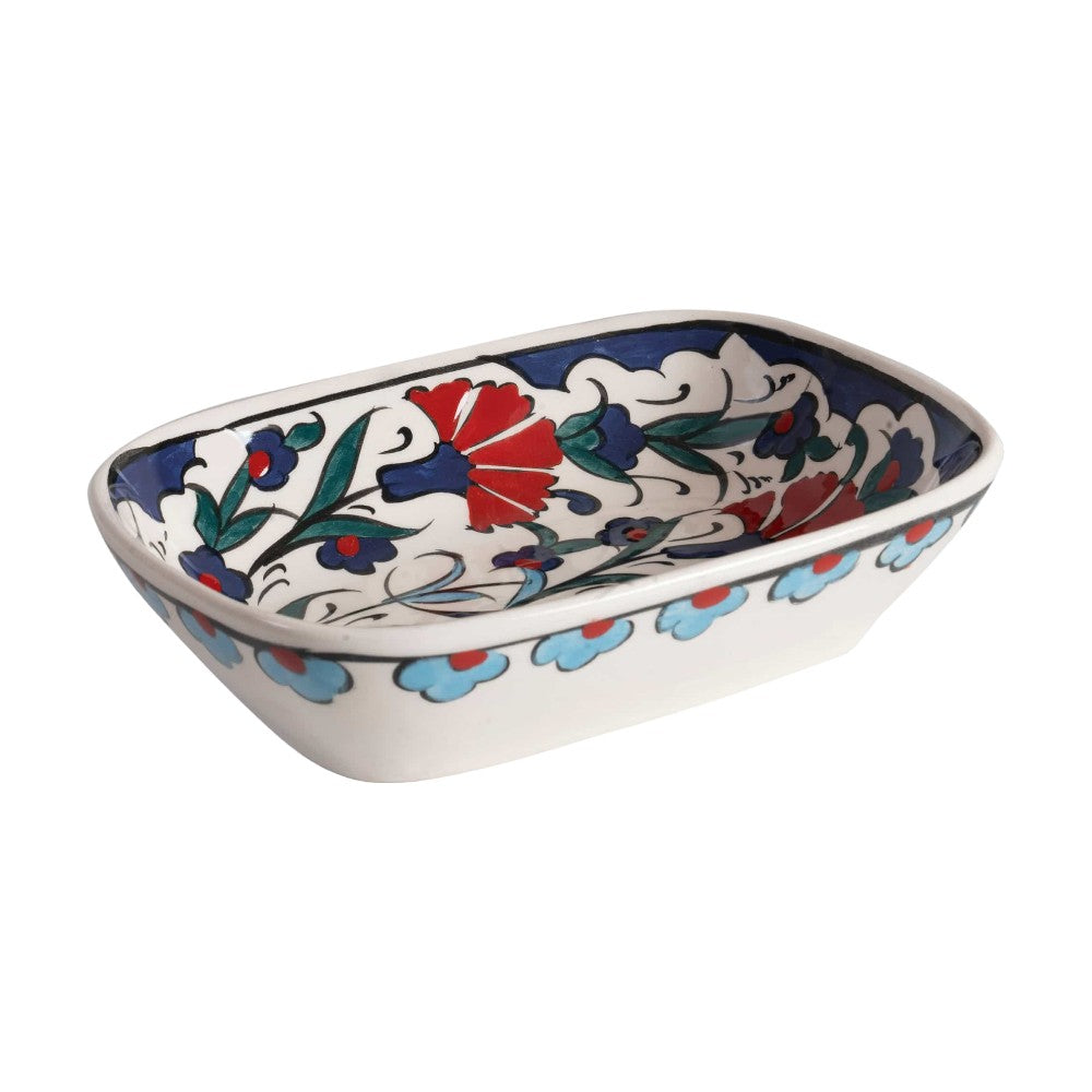 Curved Bowl Set Sapphire Florals