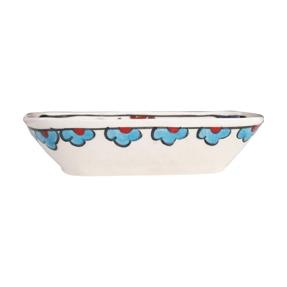 Curved Bowl Set Sapphire Florals