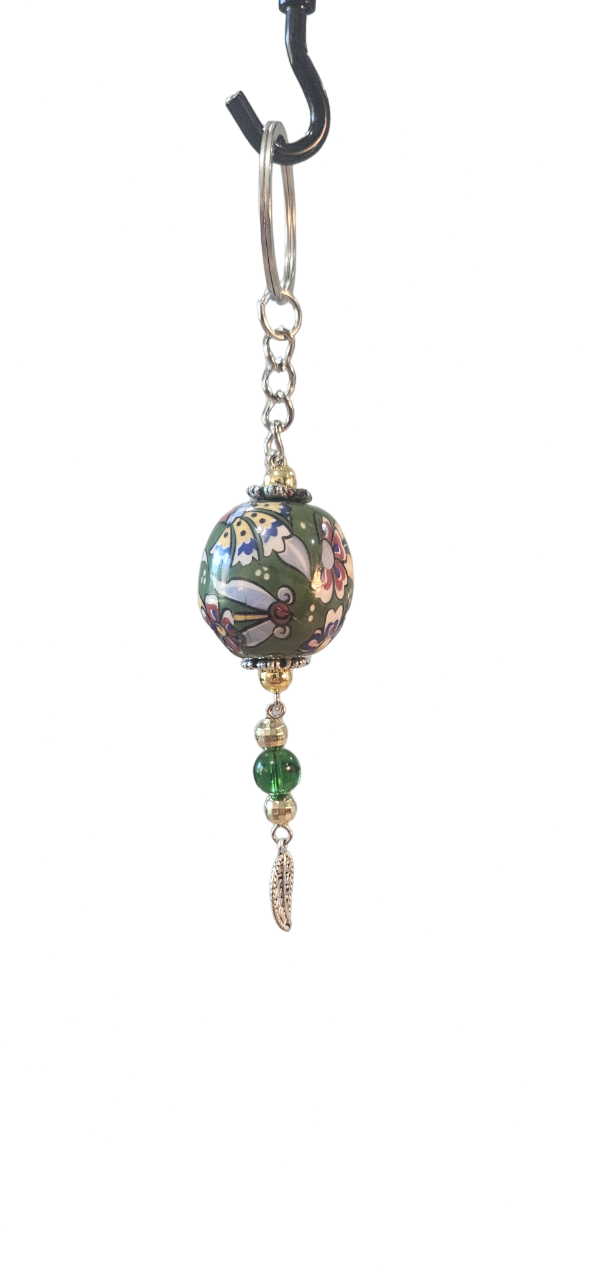 Green Ceramic Keychain