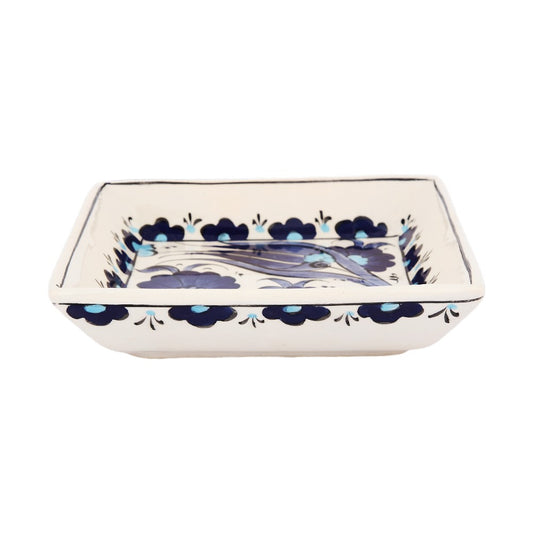 Sapphire Flora Square Bowl