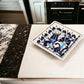 Blue Flora Square Bowl