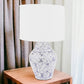 Cobalt Floral Lamp