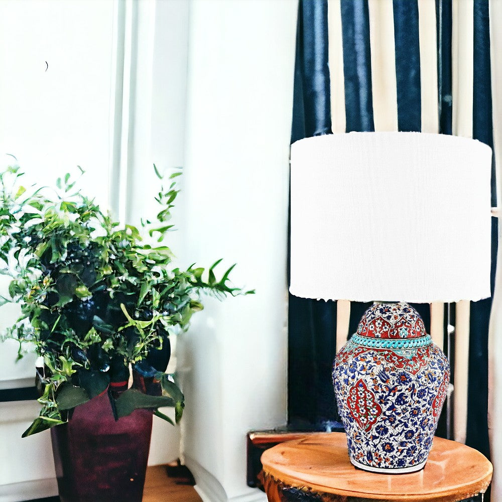 Ottoman Floral Ceramic Lamp