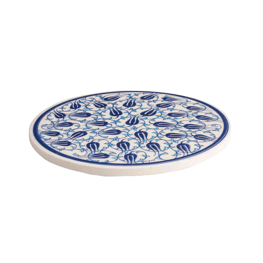 Trivet Blue Tulips