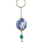 Handmade Blue Ceramic Keychain